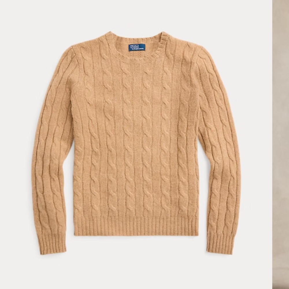 Polo by Ralph Lauren womens Cashmere Cable Knit Sweater